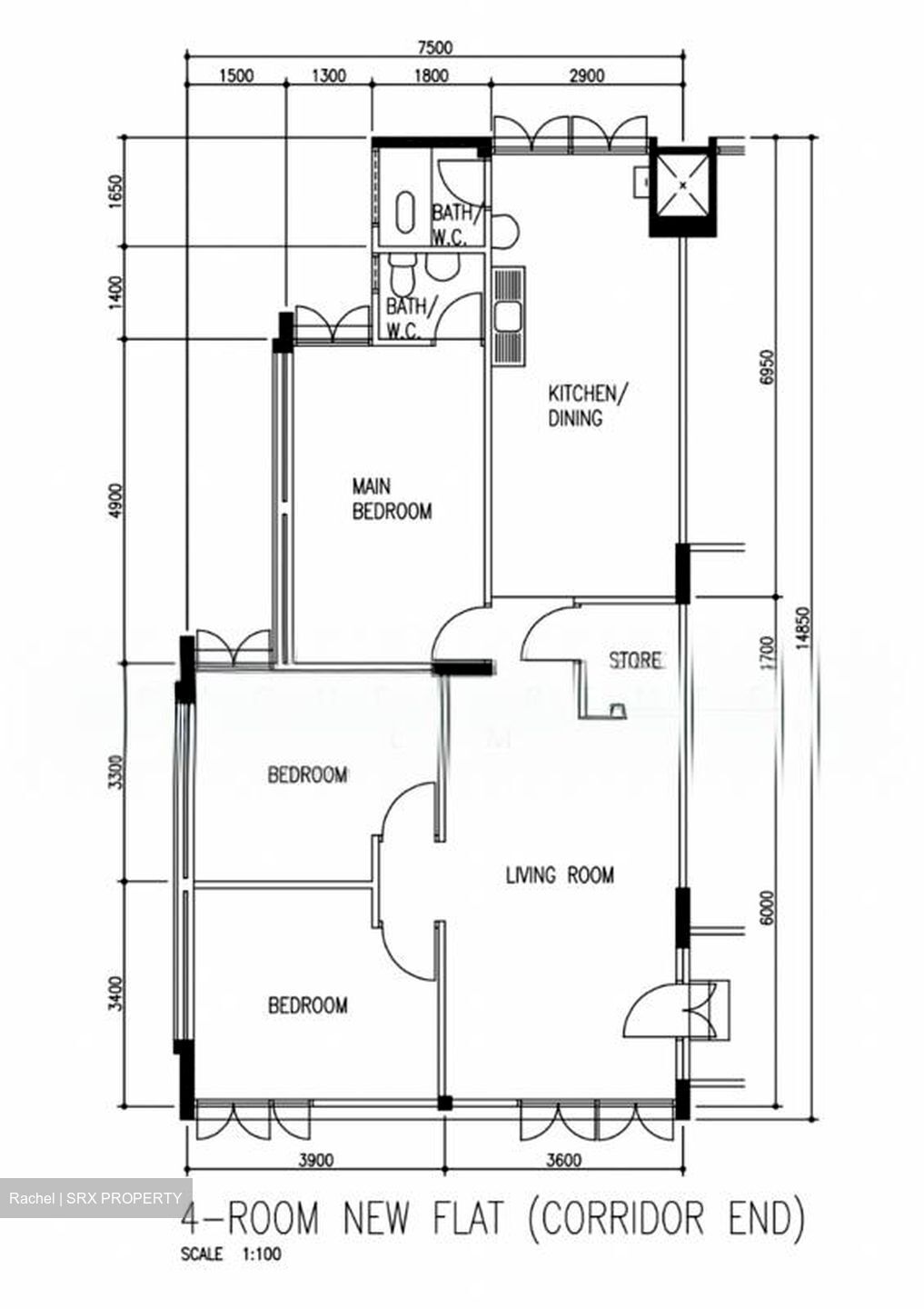 Blk 525 Bedok North Street 3 (Bedok), HDB 4 Rooms #502568101